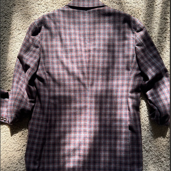 Canali Mens Blazer Red / Black / Grey Cashmere Wool - Picture 2 of 5